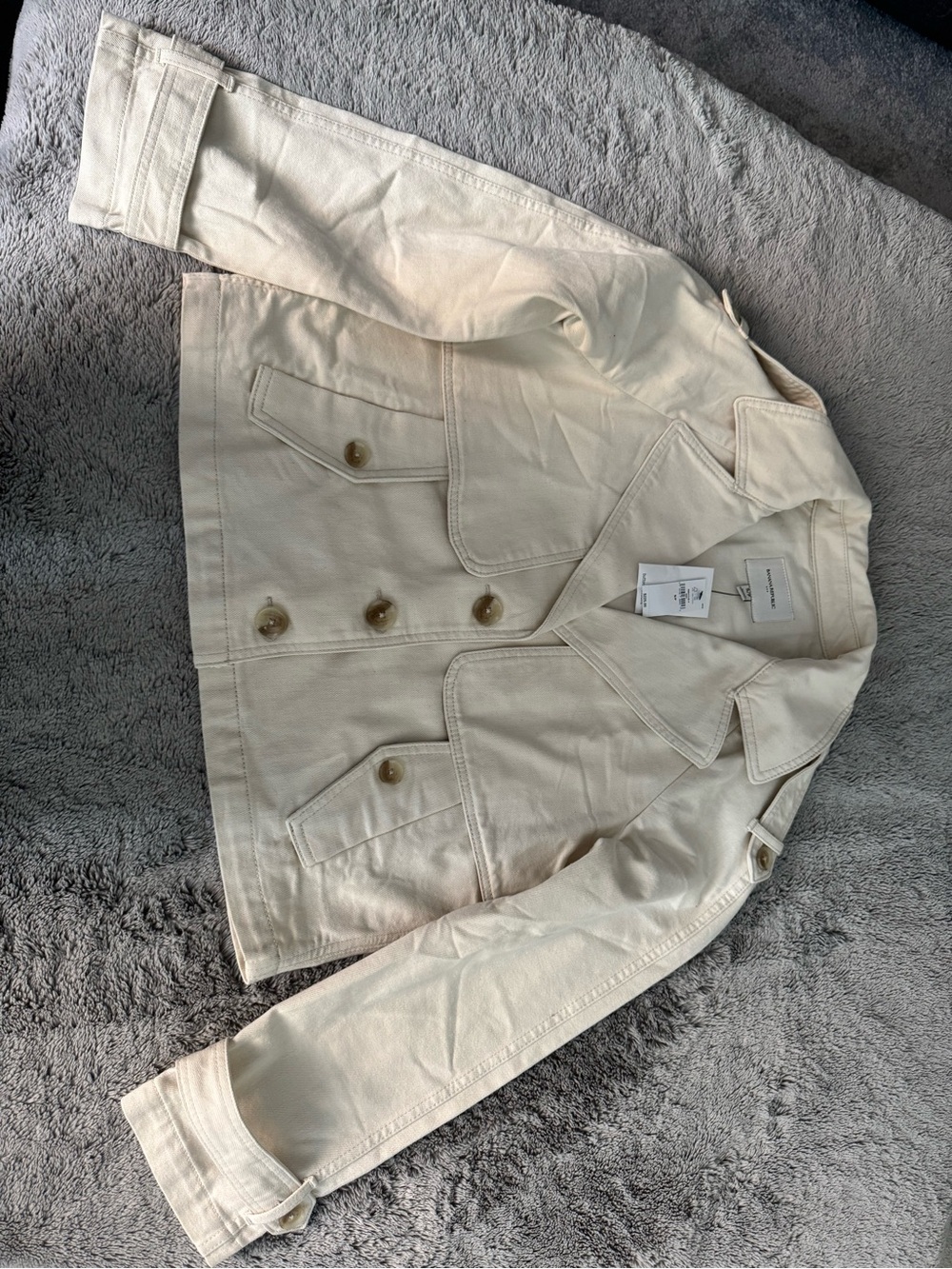 Banana Republic Off-White Button-Front Jacket